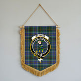McInnes Modern Tartan Crest Wall Hanging Banner - Wood Pole